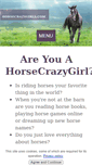 Mobile Screenshot of horsecrazygirls.com